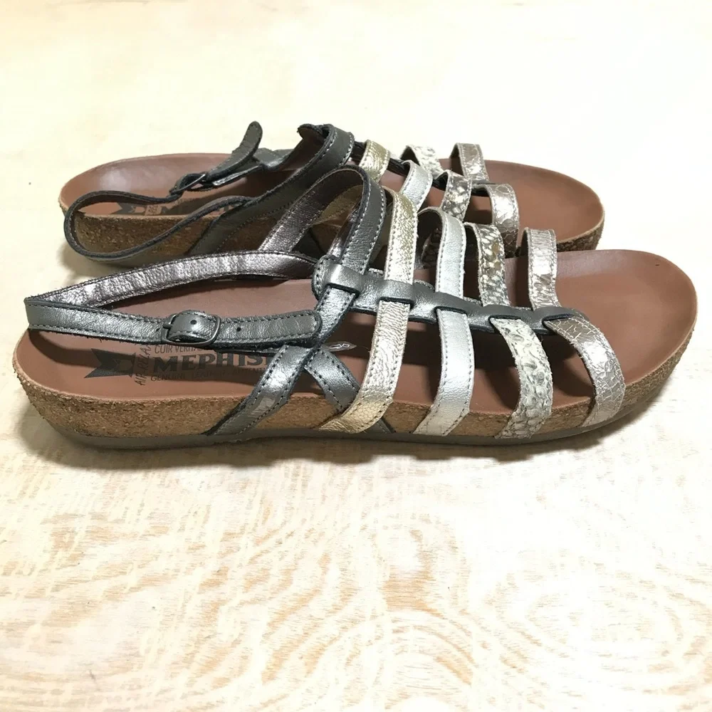 Mephisto Air Relax Ankle Strap Leather Sandals Size 37